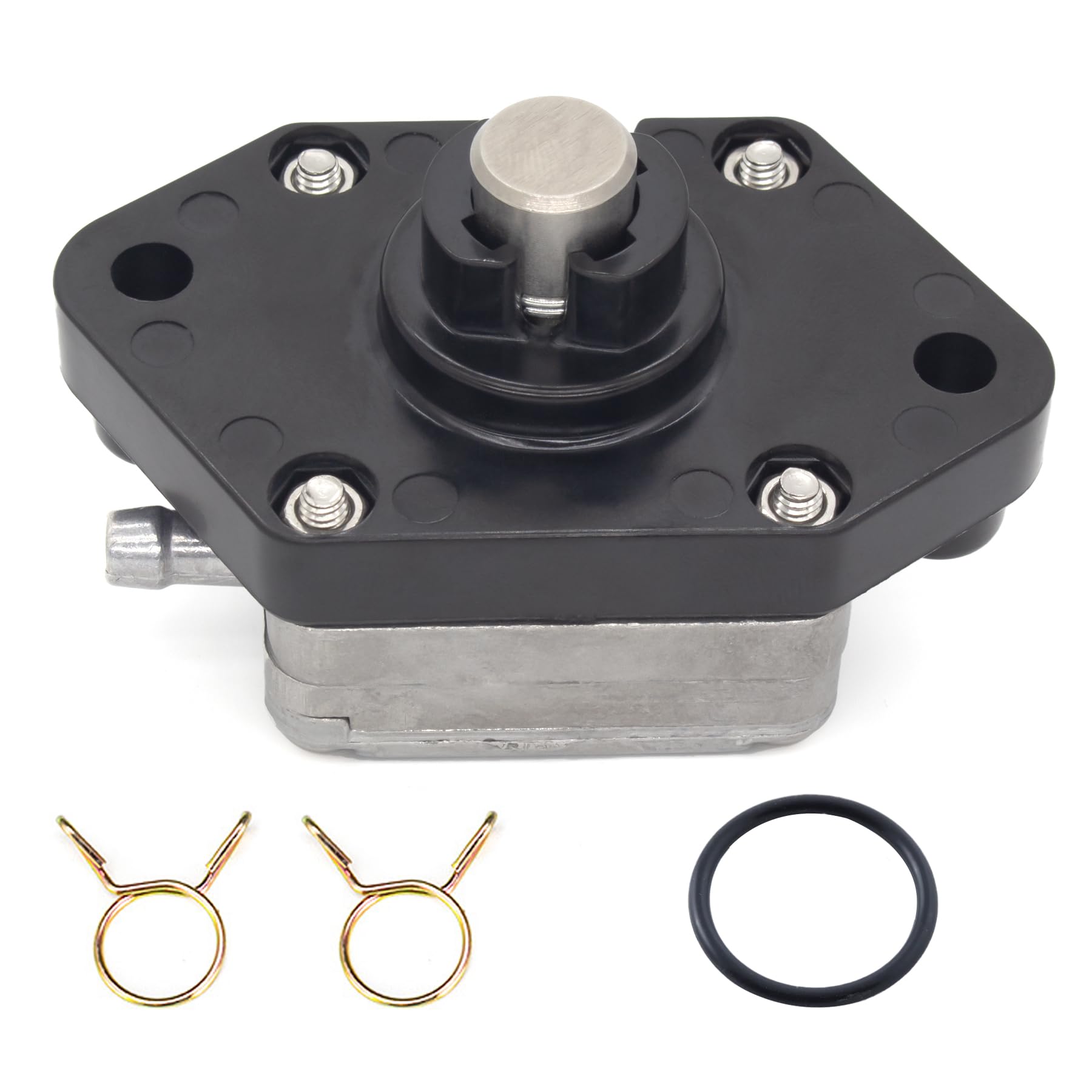 Photo 1 of QuickMarine 67D-24410 Fuel Pump with Clips and O-Ring for Yamaha 4 HP Suzuki 4 6 HP & Johnson Evinrude 4 5 6 HP Outboard Boat Motors replaces 67D-24410-01 15100-91J00 5037518