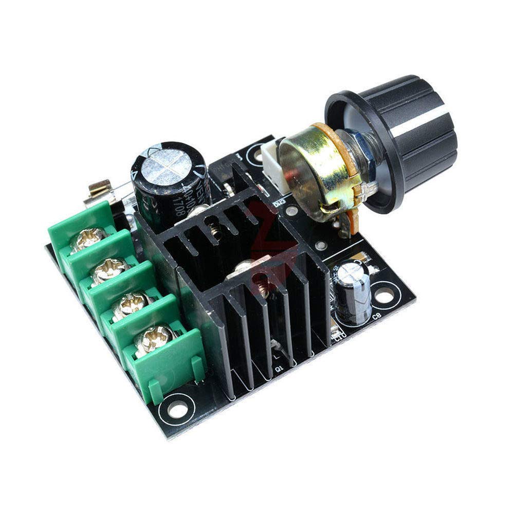 10A 12V-40V PWM DC Motor Speed Controller Smooth Soft Start Brushless Motor Speed Control Power Regulator with Knob Switch