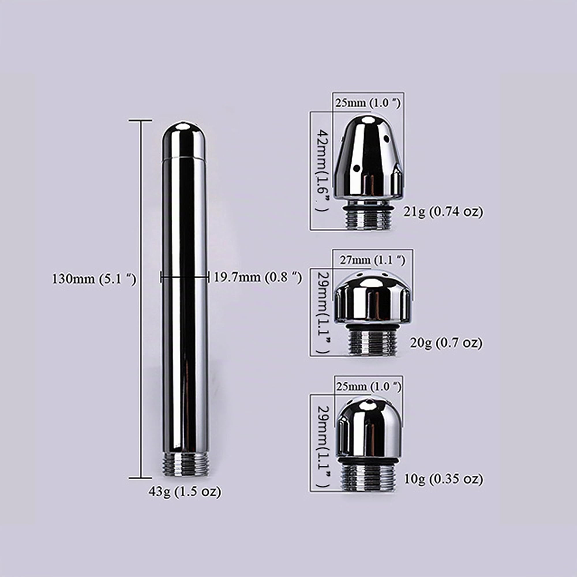 Douche Enema Douche pièces jointes en aluminium 3 Pomme de douche d'eau Buse anal rincer vaginal kit de nettoyage Cleaner + velours Sac de transport
