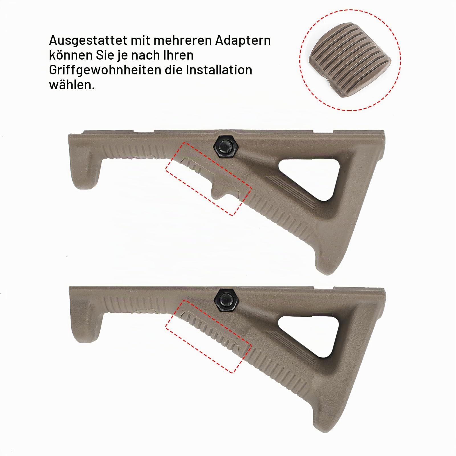 AF2 Griffe abgewinkelter Vordergriff für 20 mm Picatinny-Schienensystem Rutschfester dreieckiger Vordergriff