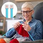 BCMRUN 28Pcs/14 Pairs Stainless Steel Knitting Needles Set, Colored Straight Single Pointed Metal Knitting Needles, 14 Size from 2.0mm-10.0mm, 9.8 Inches Length for Handmade DIY Knitting (25cm)