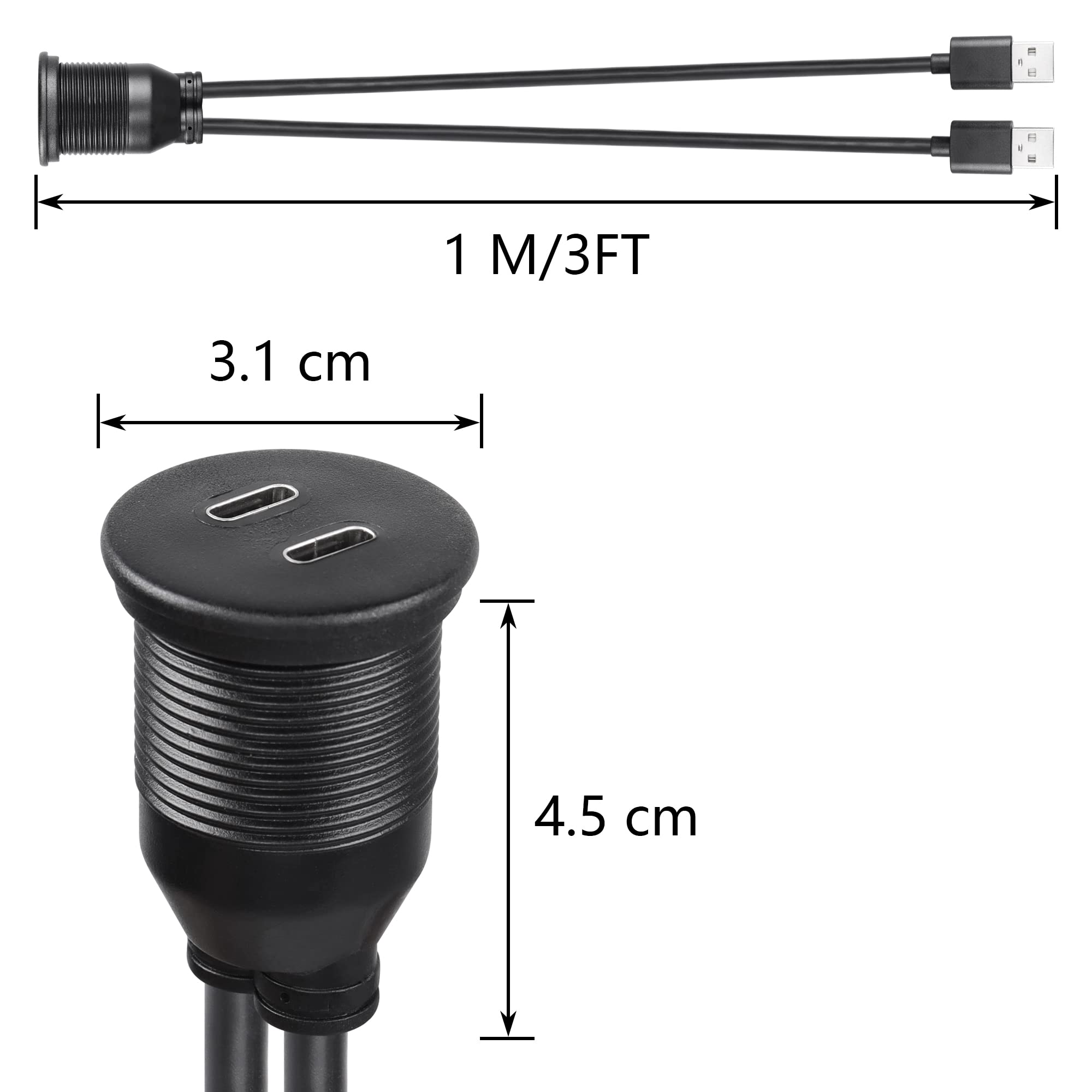 Cavo RJ45 Maschio A Femmina Per Montaggio A Incasso - 3FT, Impermeabile, Per Auto, Barche, Computer - Foto 10