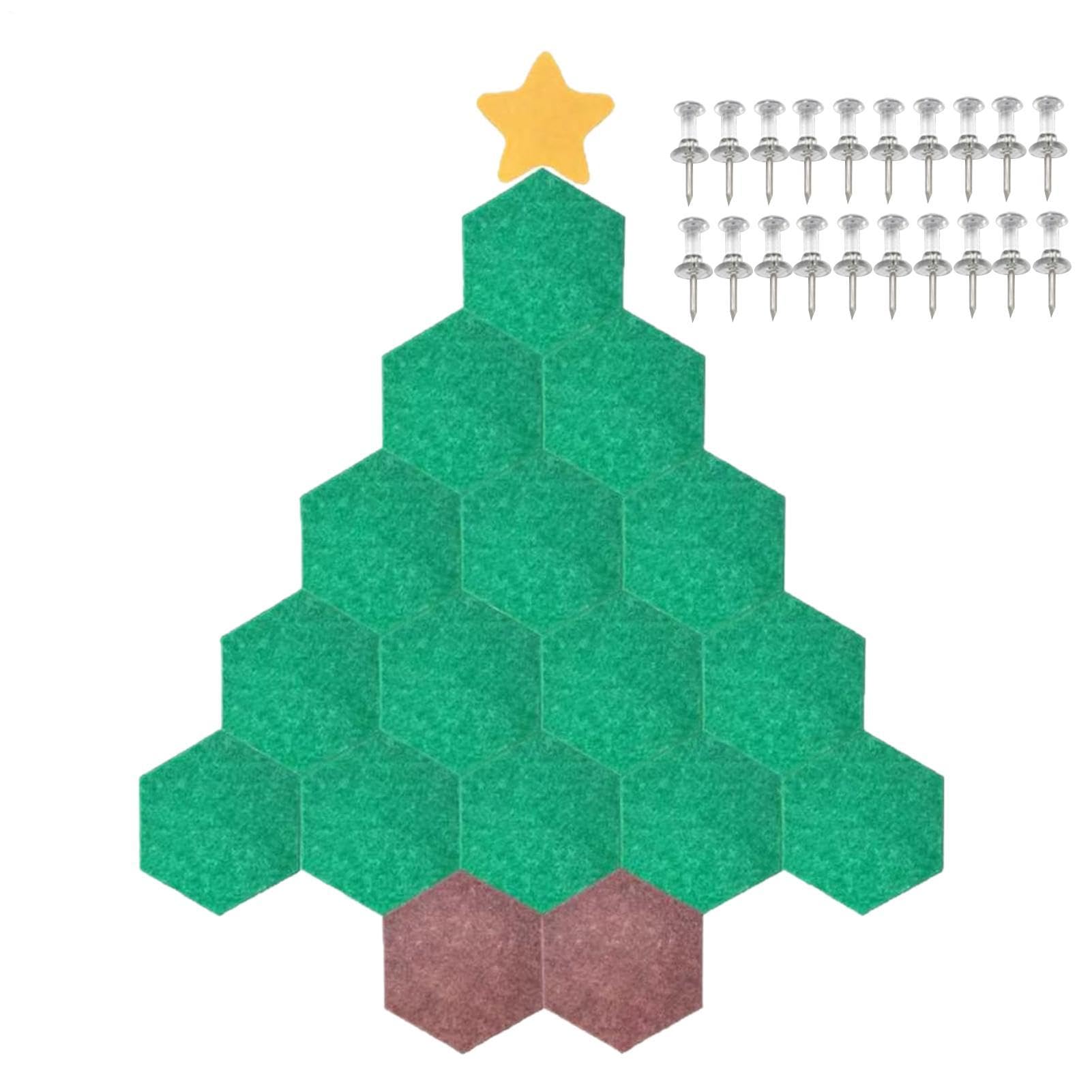 Árbol de Navidad de fieltro, 130 x 150 cm, decoración de pared