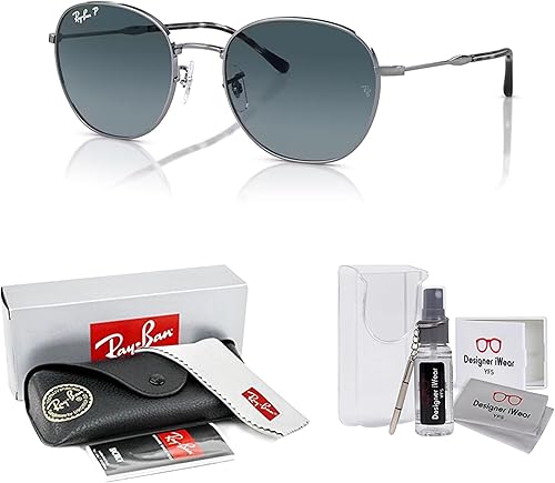 Miniatura 2 de Ray-Ban RB3809 - Gafas de sol redondeadas para hombre y mujer + paquete con kit de gafas de diseño iWear de cortesía