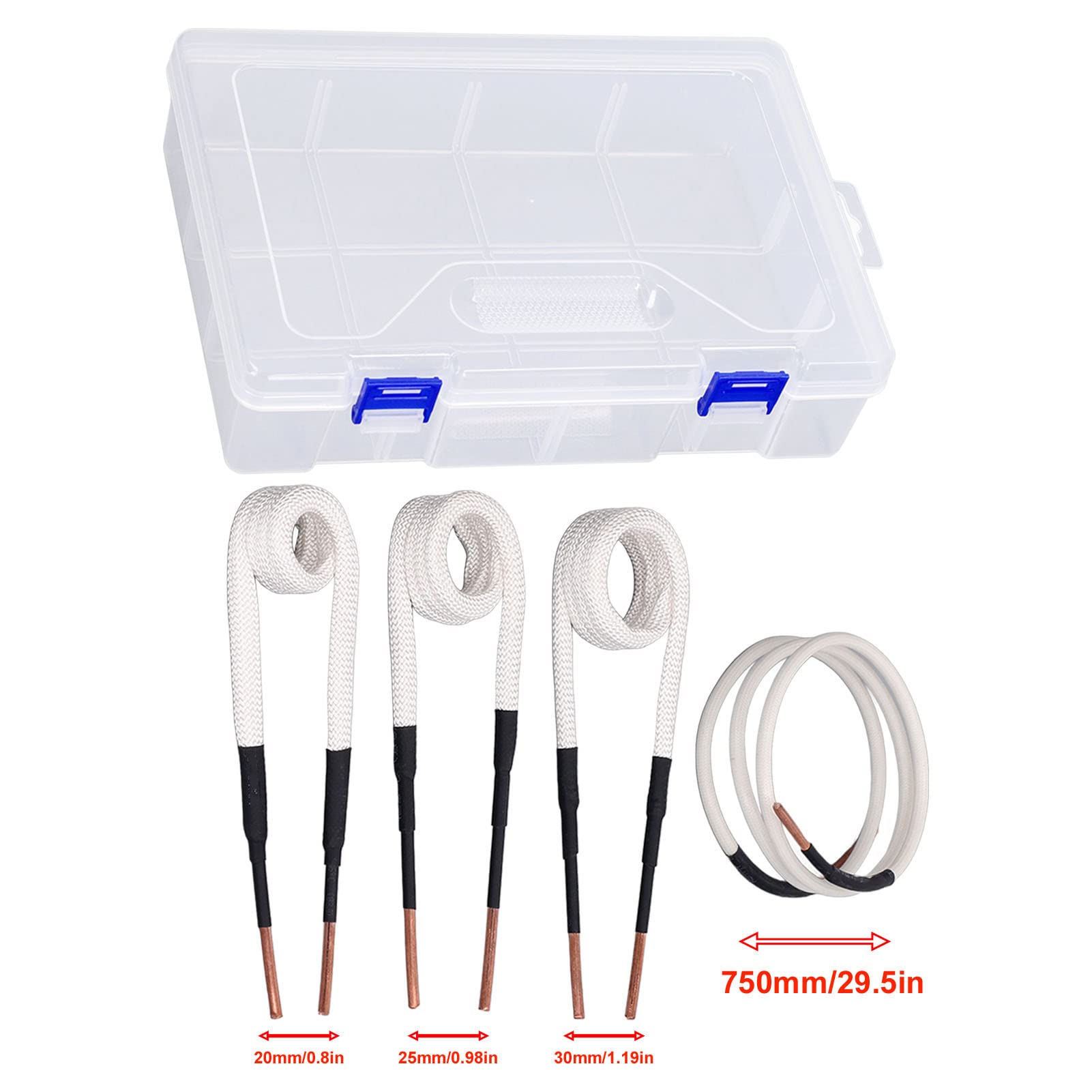 Bobine de Chauffage par Induction, Résistance à la Température de 1200 ℃ Bobines d'Induction Flexibles à Noyau en Laiton de 3,0 Mm Bon pour le Retrait des écrous de Boulon 20 Mm 25 Mm