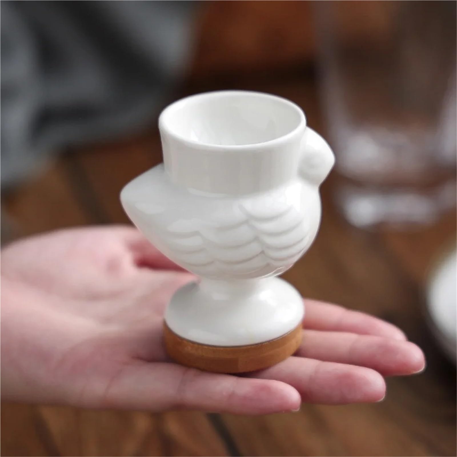 coquetier, Support en céramique forme de poussin for œufs bouillis, récipient for cuisine, petit-déjeuner, banquet, fournitures(White)