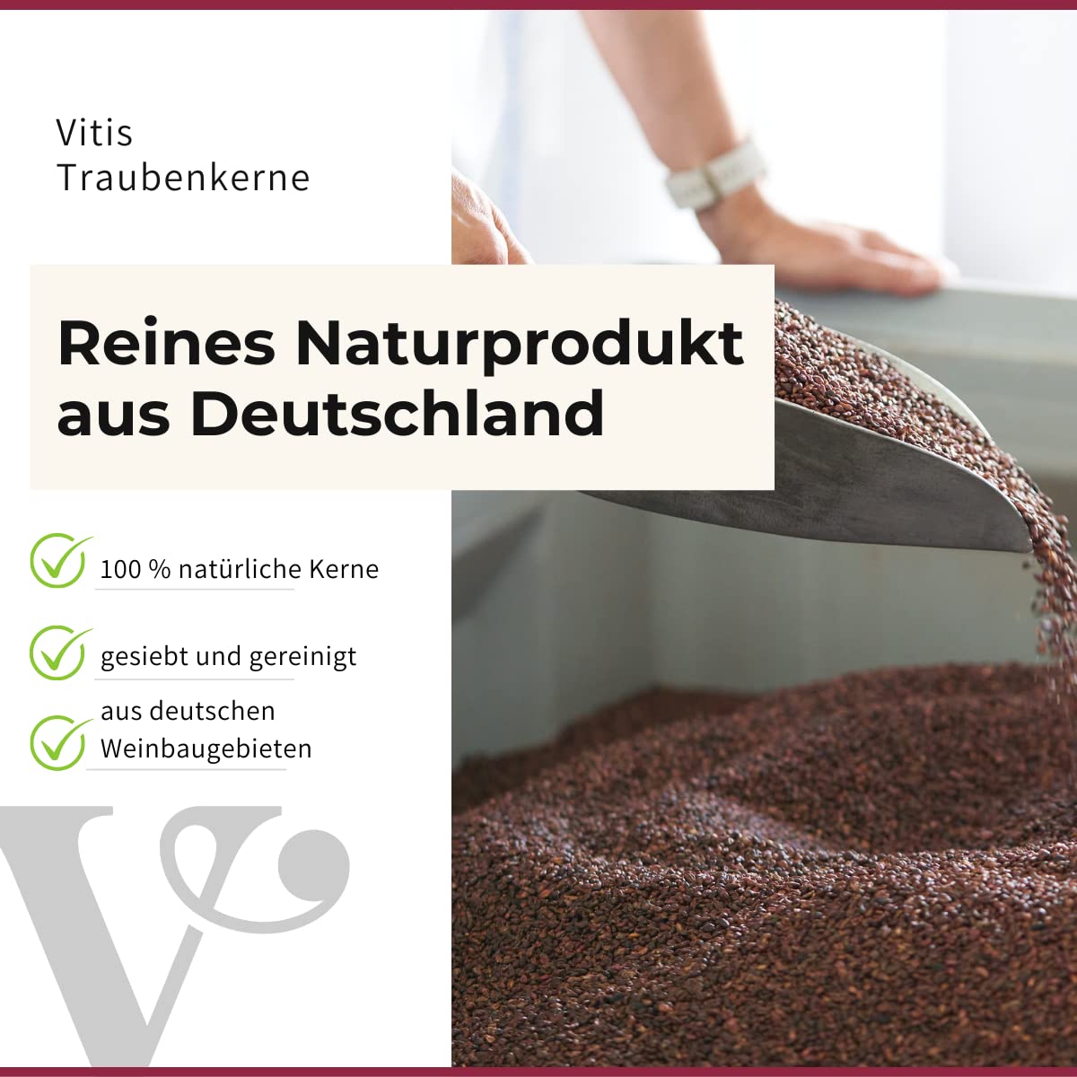 Vitis Traubenkerne 25kg Füllmaterial für Wärmekissen & Körnerkissen