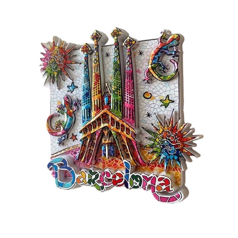 Imán decorativo 3D Sagrada Familia Barcelona 3.5" miniatura 2
