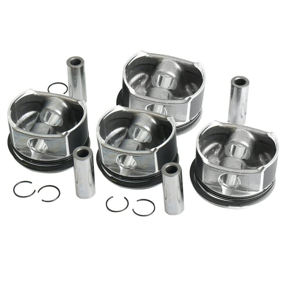 ZDKK4pcs Pistons & Rings Set for 2003-2005 C230 1.8L;2005-2011 SLK200 1.8L;2003-2010 C200 1.8L Replace OE 2710300024, 2710306617,A2710302217, A2710306617