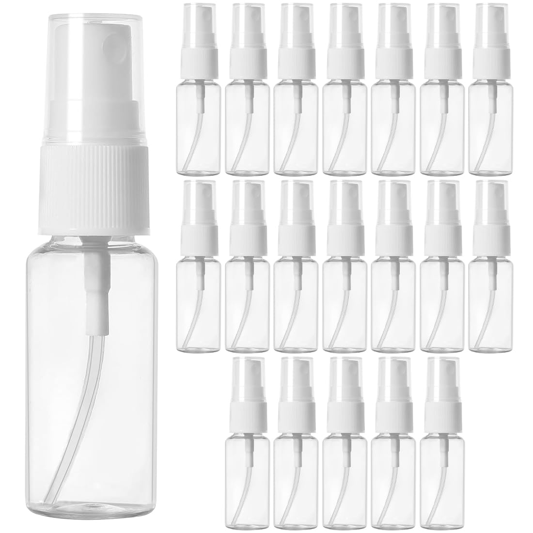 Aililong Botella pulverizadora pequeña 30 ml, 20 unidades - Botellas pulverizadoras para rellenar, botella pulverizadora mini vacía, botellas de viaje para rellenar para perfume, líquidos para el