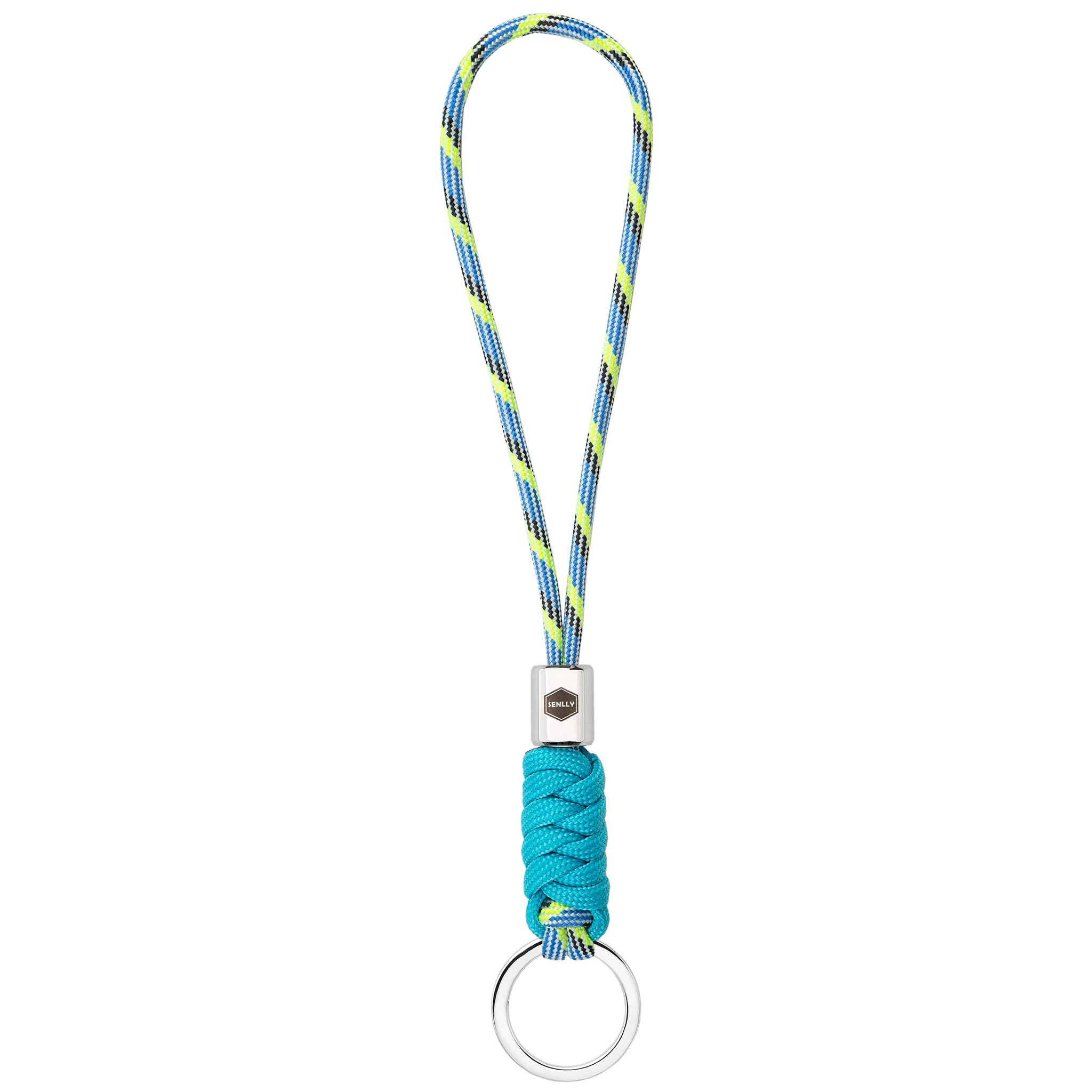 SENLLY Wristlet Keychain Lanyard for Keys, Cell Phone, Wallet, Paracord Braided Design with Stainless Steel Hardware