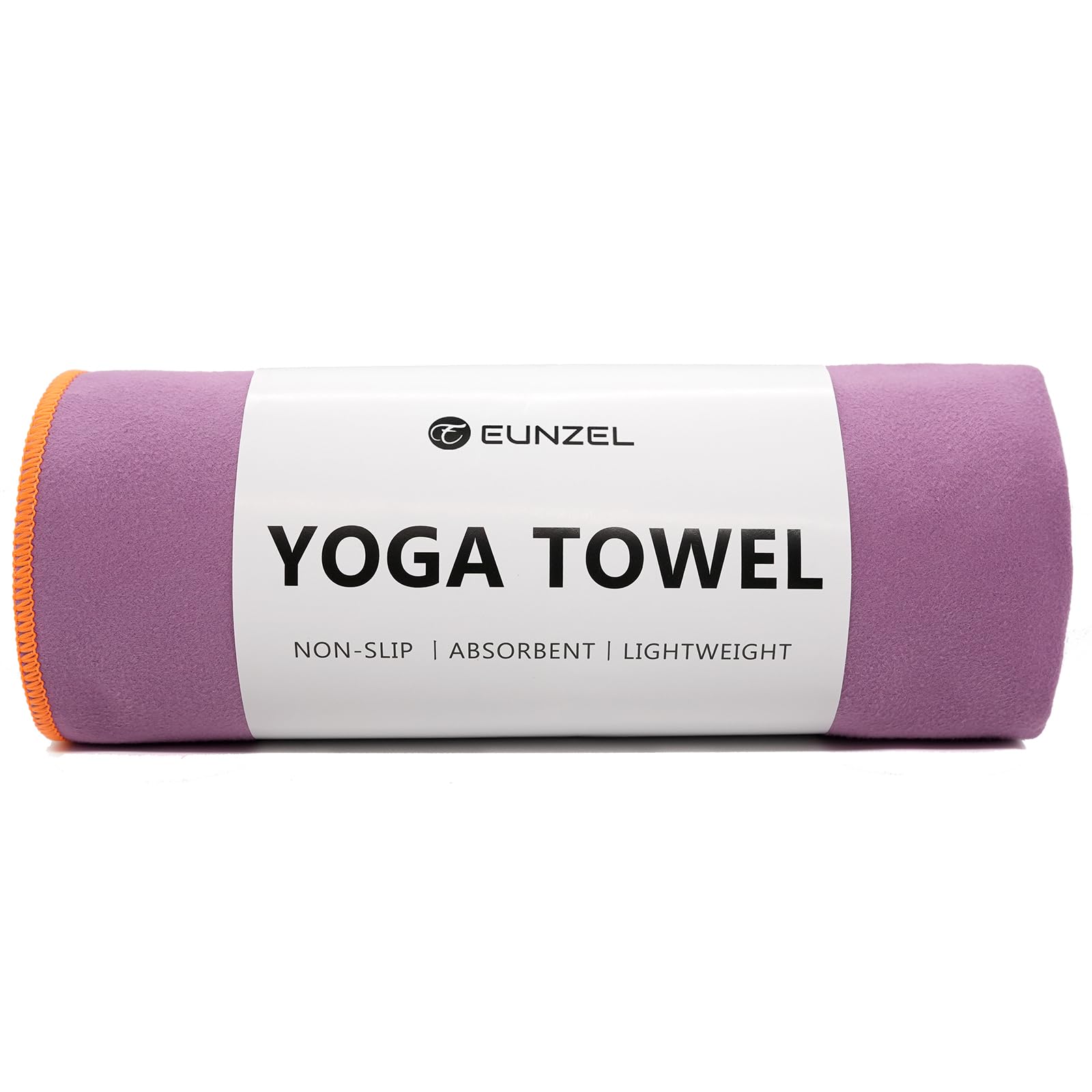 Eunzel Hot Yoga Towel Non-Slip Yoga Mat Towel Ultra-Absorbent Microfiber Towel for Hot Yoga, Pilates，Bikram and Workout 26.5"x 72", Purple/Orange-image-13
