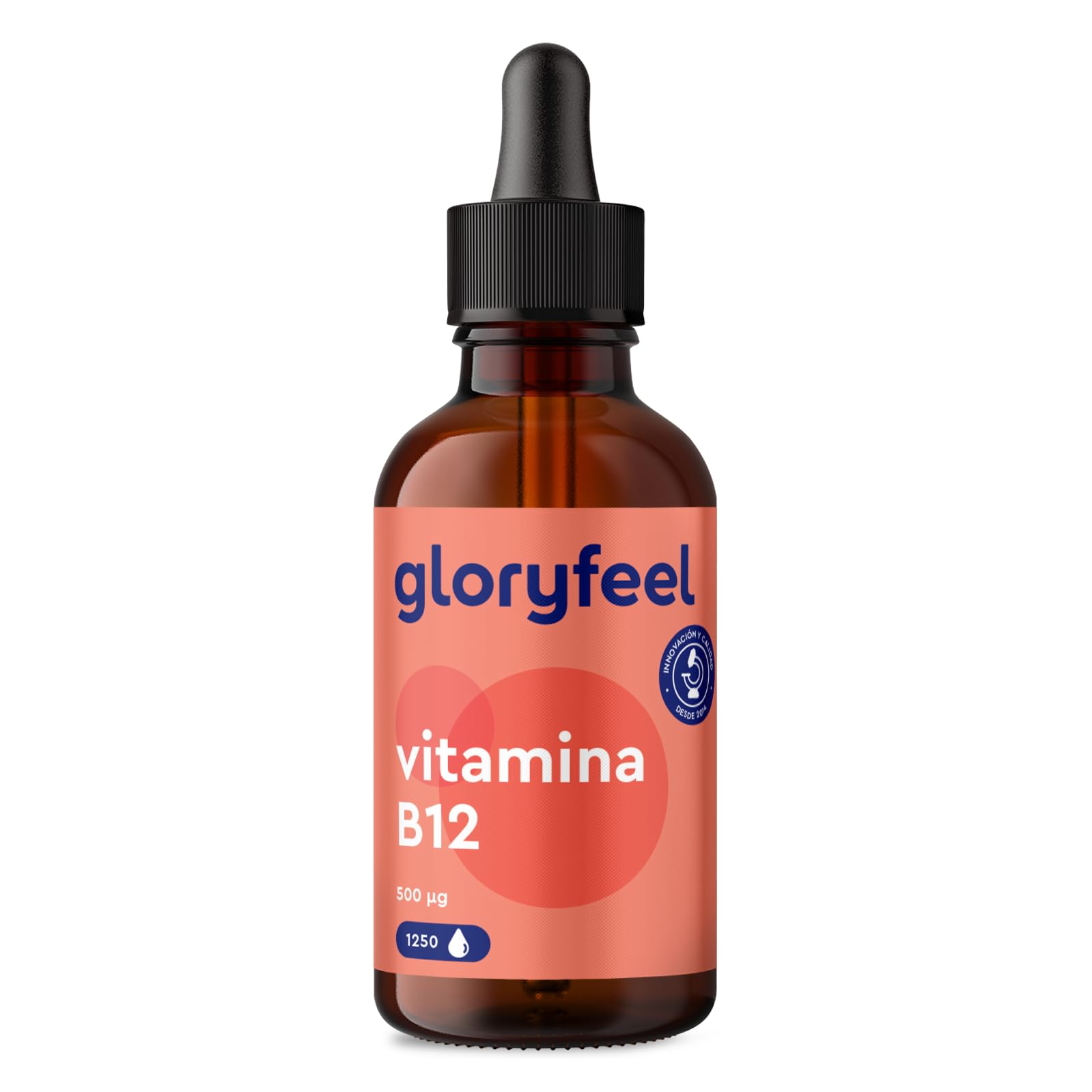 Vitamine B12 Druppels - 50 ml (1250 druppels) hooggedoseerd - Beide actieve vormen Methyl- & Adenosylcobalamine - Alcoholvrij & veganistisch - laboratorium getest en geproduceerd in Duitsland