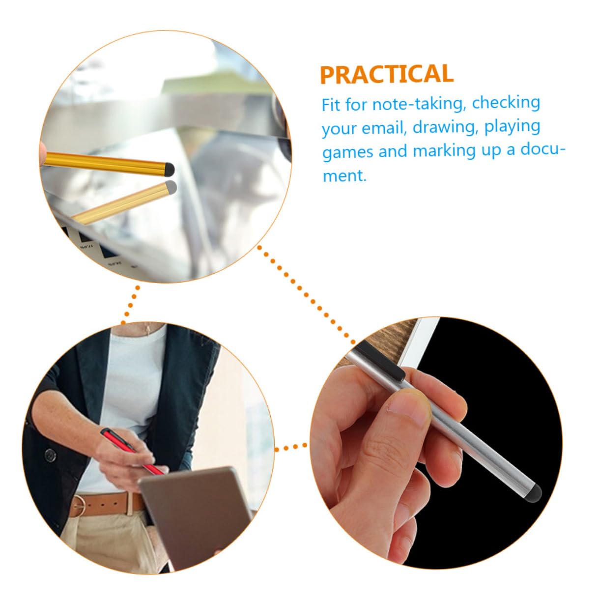LABRIMP 80piezas Lápiz Capacitivo para Pantallas Táctiles De Stylus para Tablets y Teléfonos Móviles De