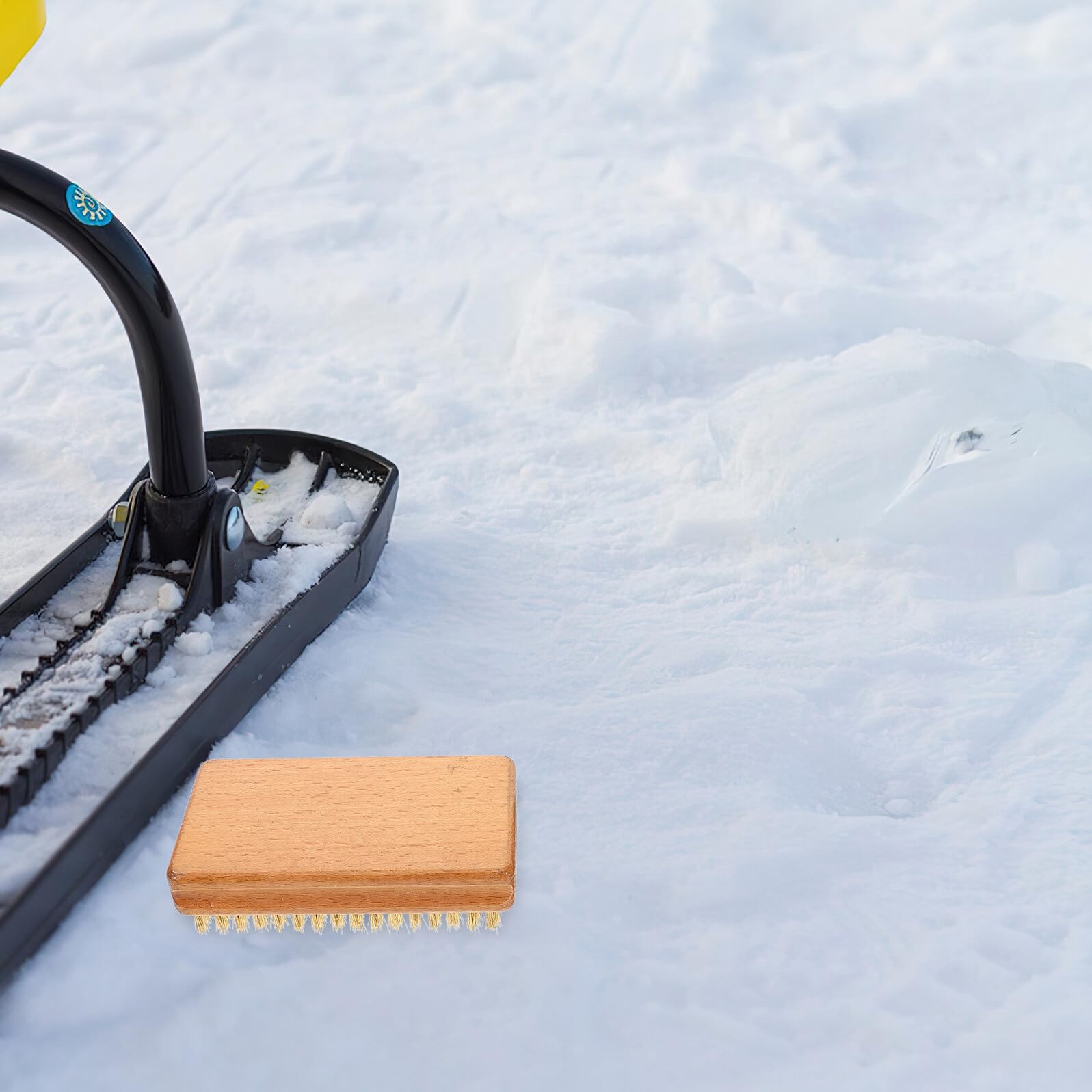 Kit Spazzole per Snowboard 3 Pezzi Setole in Filo di Rame Nylon e Crine di Cavallo Spazzola Lucidante Manuale per Sci Singoli e Doppi Accessori per Lo Sci Attrezzatura
