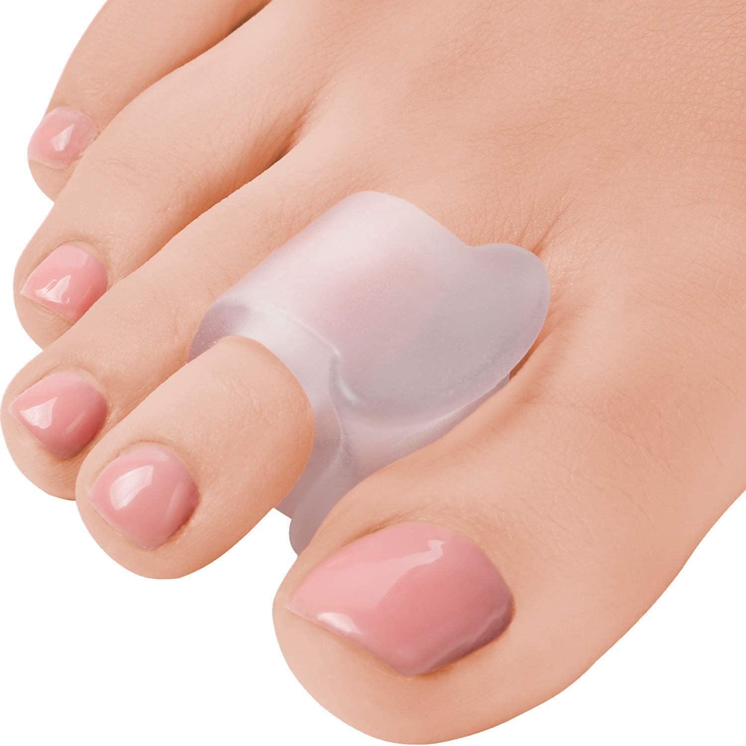 Toe Separators for Overlapping Toes 4Pack Clear Gel Hammer Toe