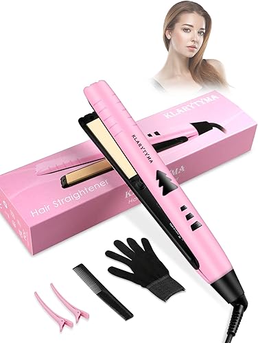 Miniatura 1 de Plancha plana para alisar el cabello alisador portátil y rizador 2 en 1 calentamiento instantáneo temperatura ajustable para todo tipo de cabello