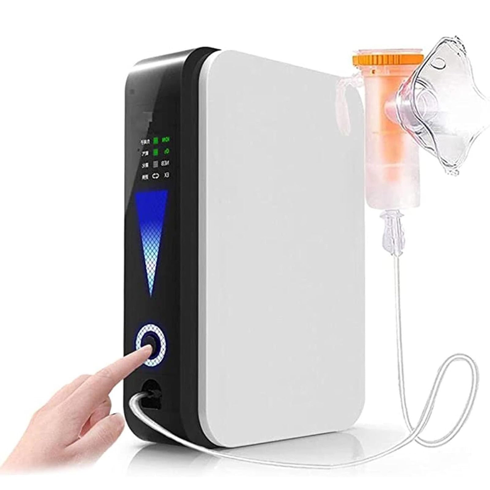 Concentratore di Ossigeno Portatile，90% ± 3% Elevata Purezza 1-2L/min Macchina per Ossigeno Regolabile,Adatto per Anziani E Donne Incinte, Famiglie E Viaggi