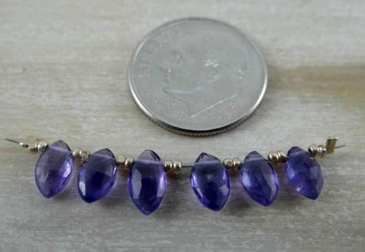 Améthyste briolette facettée 7x5mm : perles de lithothérapie pour bijoux d'esprit