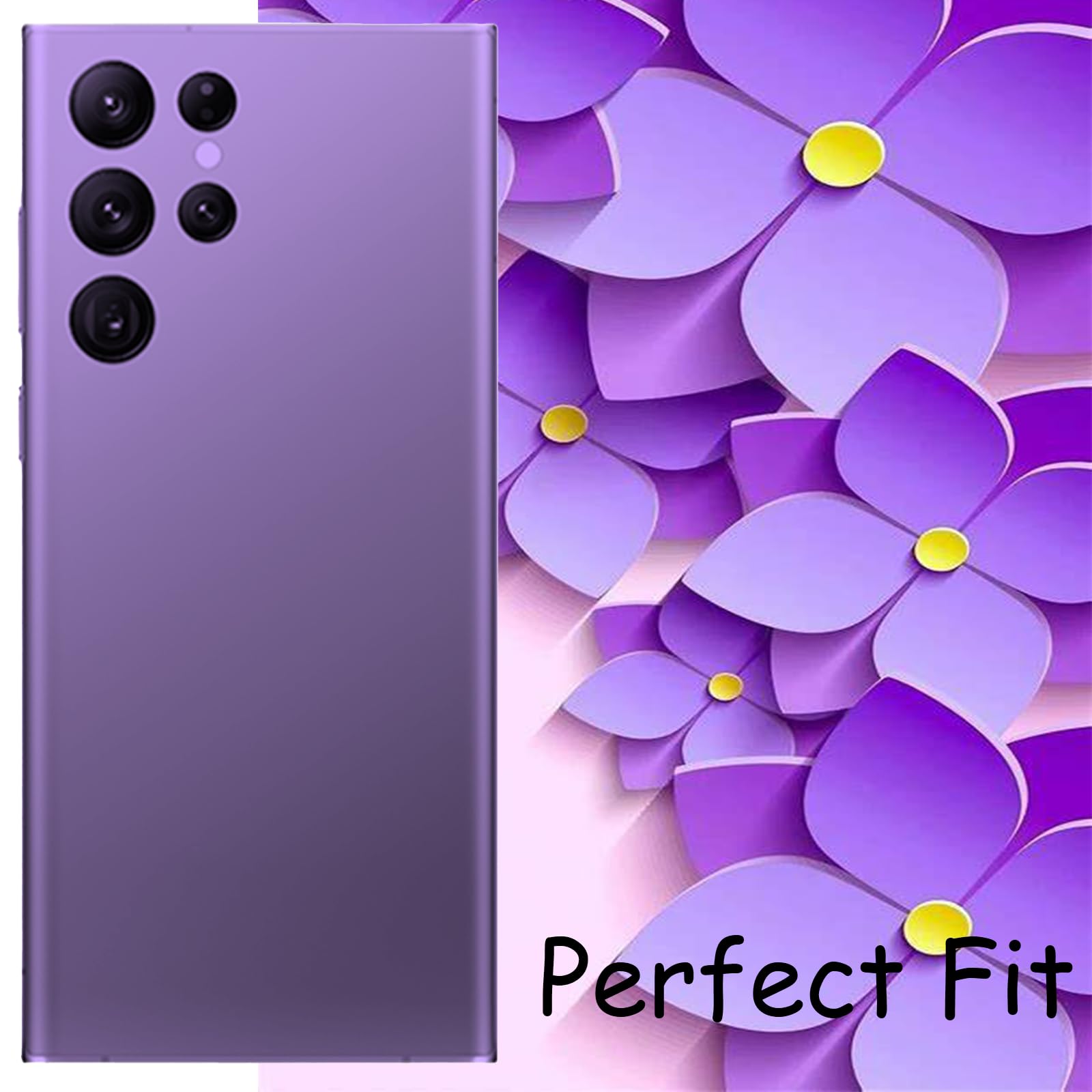 Amazon.com: Dogxiong Bora Purple Galaxy S22 Ultra Back Glass