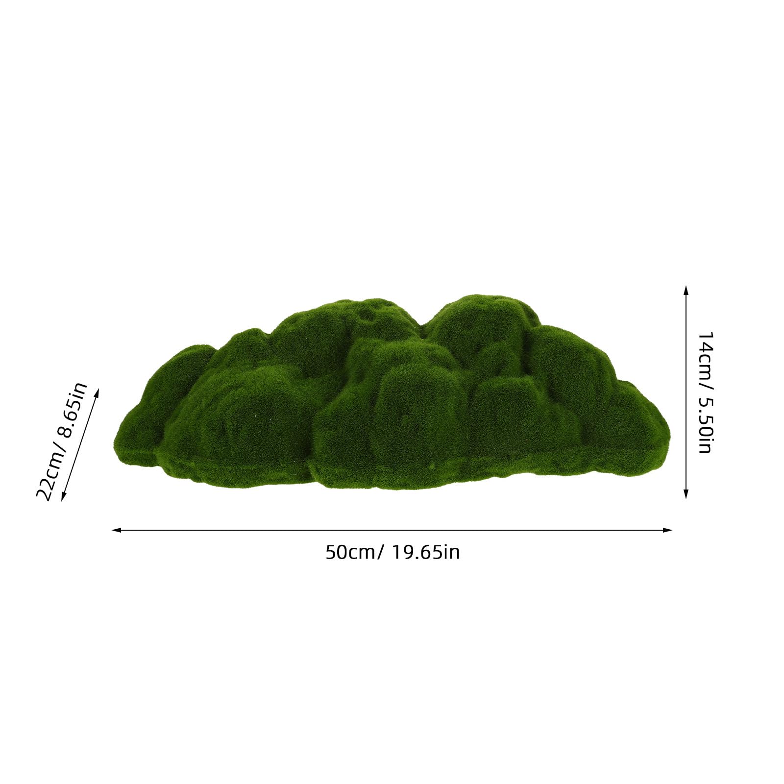 Uonlytech Roca Artificial de Musgo Verde de Espuma Forma de Montaña