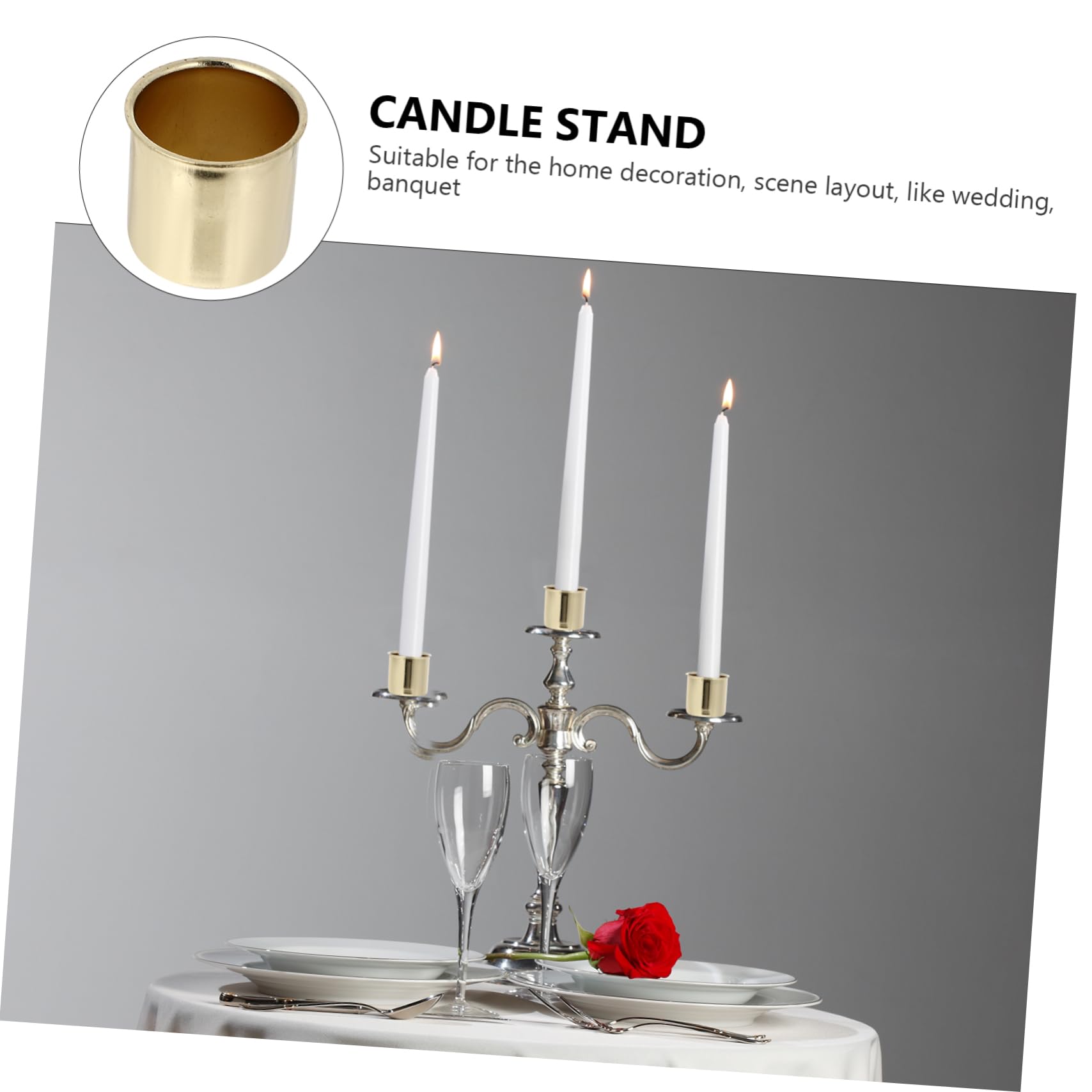 Ciieeo 3 Juegos De Portavelas De Hierro para Navidad Candelabros Decorativos De Mesa Candelabros De Navideña 10 Unidades X 3
