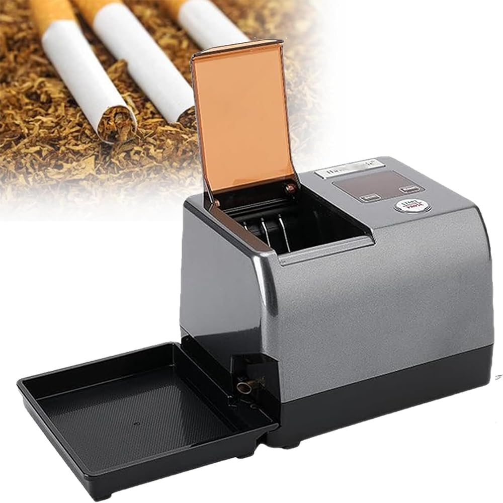 Máquina de Rellenar del Cigarrillo eléctrico Rodillo automático con la Cuenta automática de la exhibición del LCD, inyector del Tabaco,8.0mm Tube
