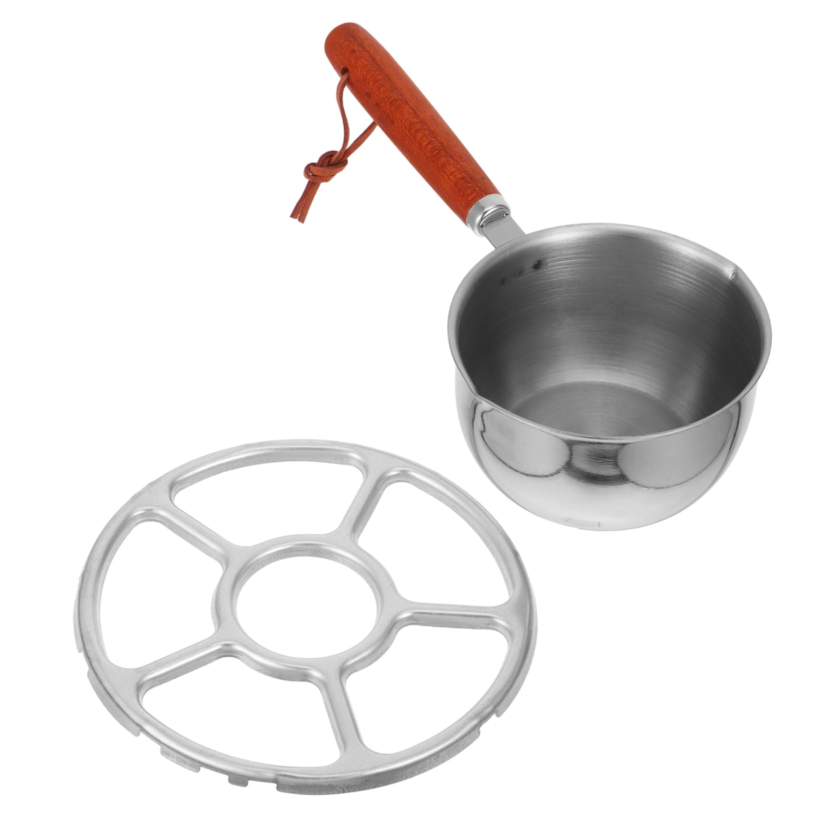 OKUMEYR Mini Butter Warmer Pot Nonstick Stainless Steel Saucepan with Double Spout for Melting and Sauces Stovetops Versatile Kitchen Tool