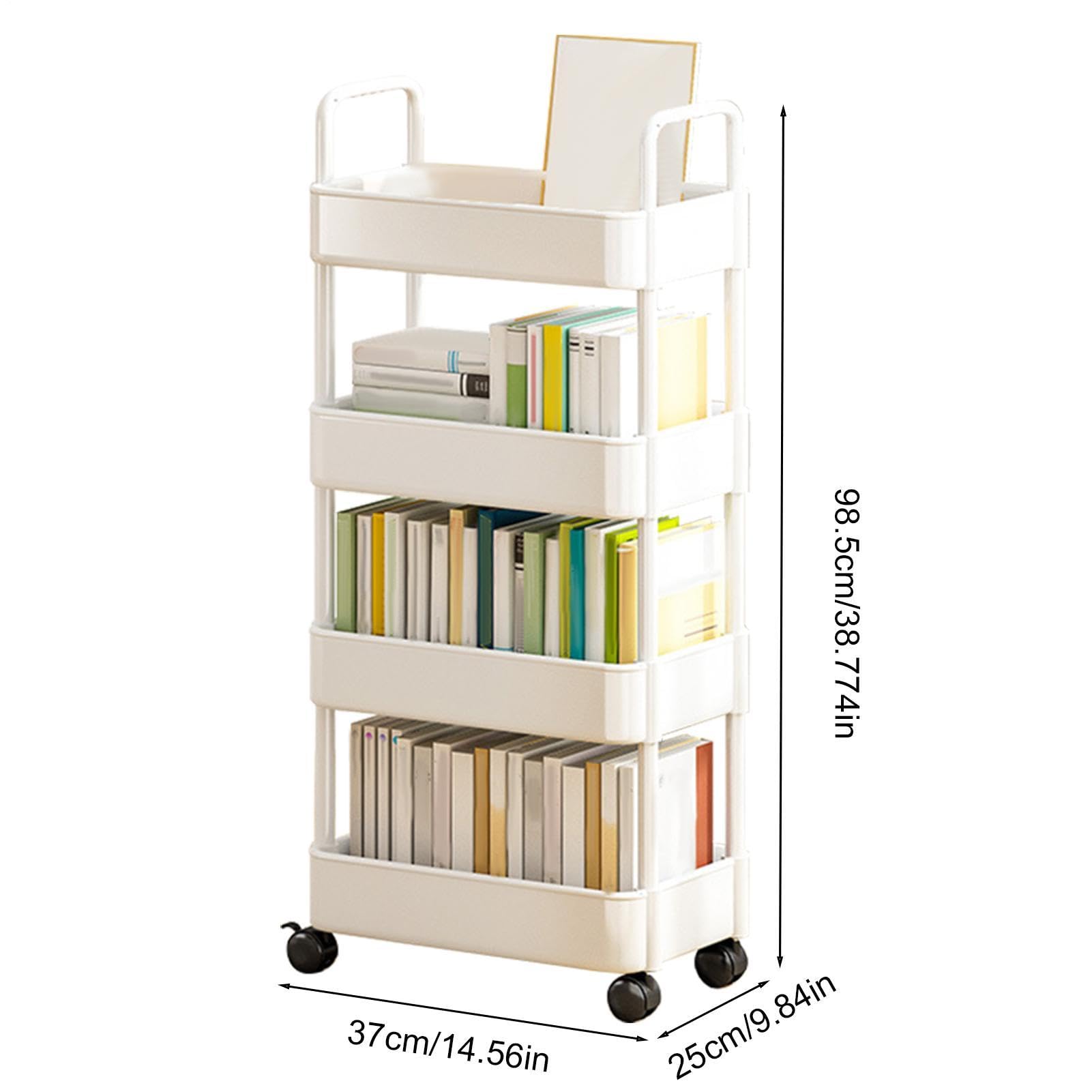 Generisch Carrello con ruote, 75 cm, multiuso, organizer con 3 ripiani