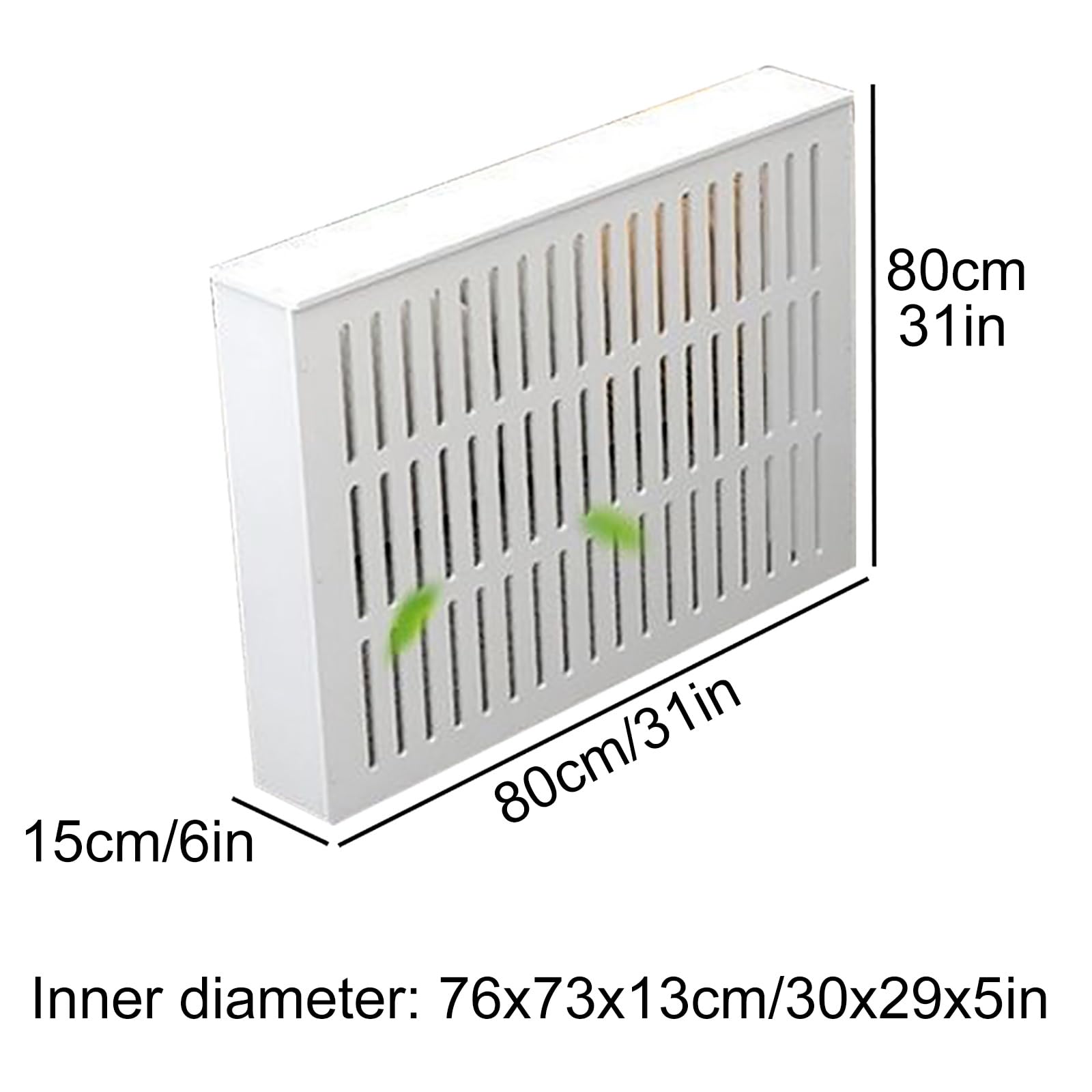 Heizkörperabdeckung für Zuhause, 4-seitiges Heizkörperverkleidung, Heizkörper Verkleidung für Verstecken Überfüllter Rohre, Holz, Abschirmendes Aufbewahrungsdesign(80x80x15cm/31x31x6in)