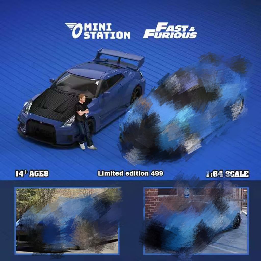 Amazon | 1/64 Mini Station Brian's GTR R35 3.0 ワイスピ 青