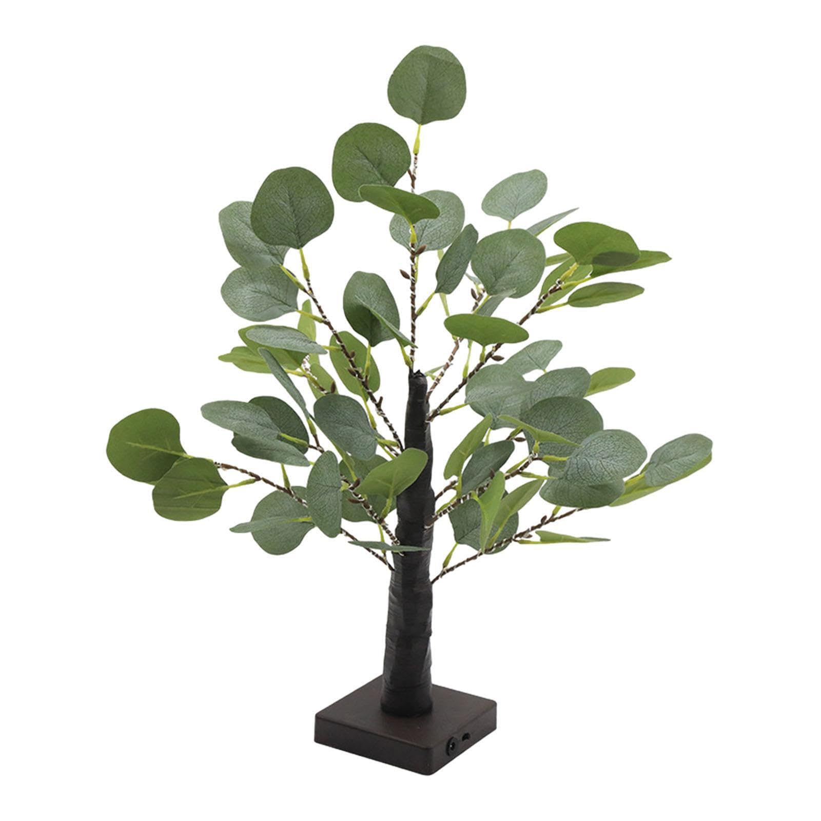 ALCXAZS Lighted Eucalyptus Branches Featuring Unique LED Fairy Lights Festive Home Kitchen Decorations Mantle Lighted Eucalyptus Branches 50 LED Fairy Lights