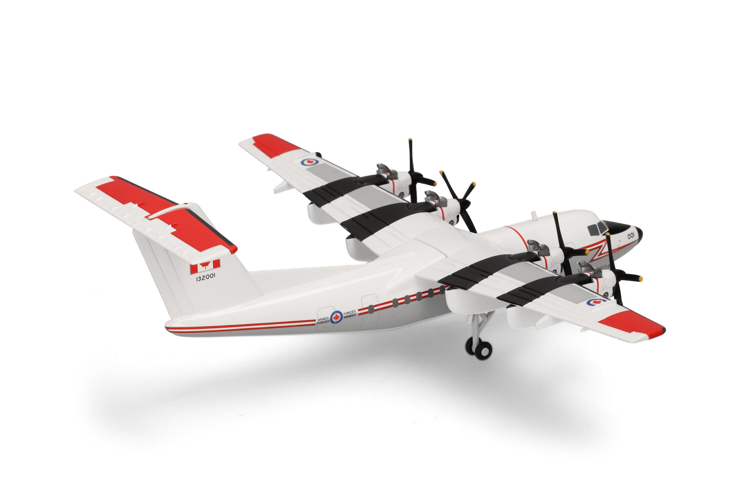 Herpa modellino aereo Canadian Armed Forces De Havilland Canada CC-132 (DHC-7), Germania, miniatura in scala 1:200, oggetto da collezione, modello di aereo con supporto, metallo