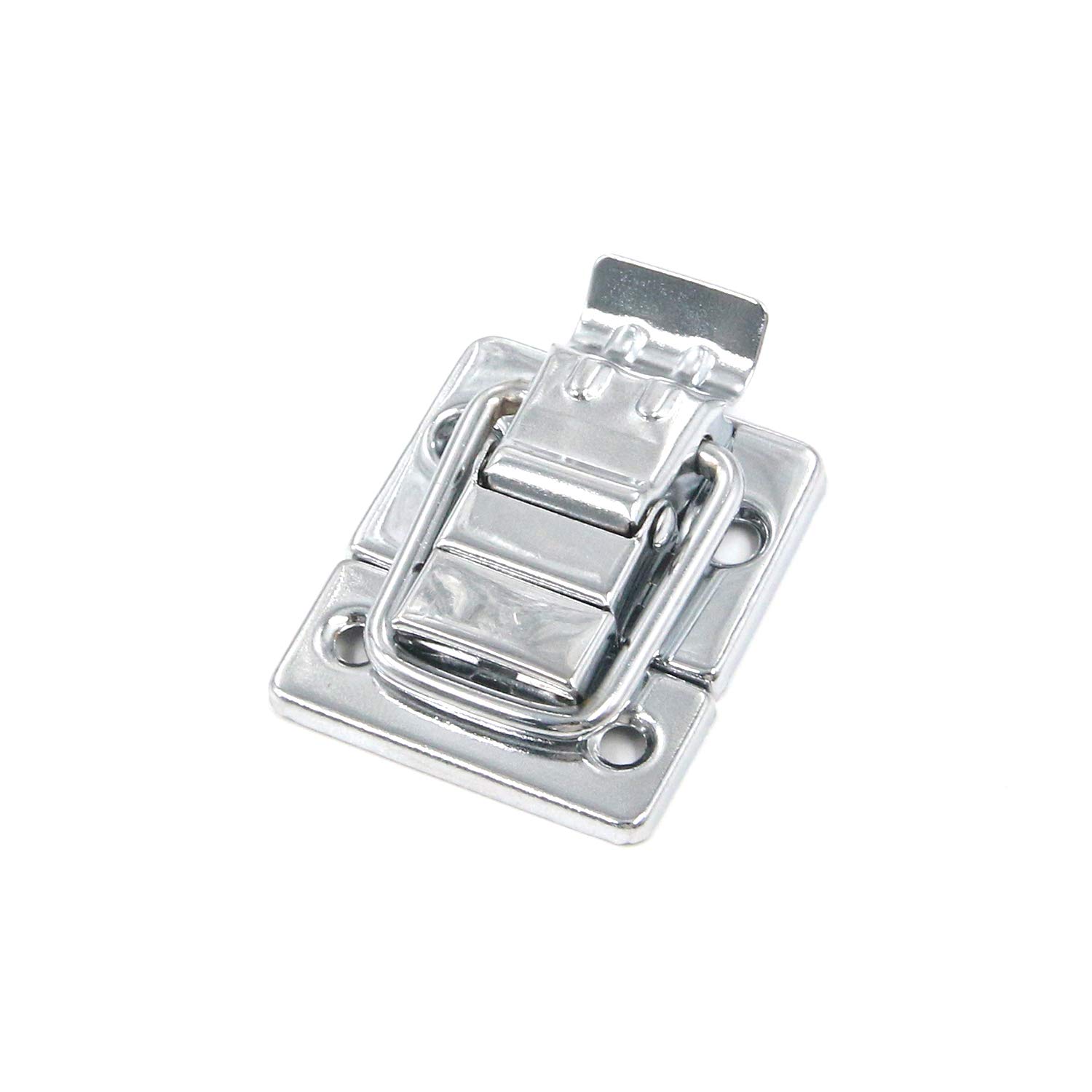 Geesatis 10 pcs Case Hasps Latches Toolbox Buckle Lock Case Box Hasp Latch for Guitar Case Musical Cases Cosmetic Case, with Mounting Screws, 1.85 X 1.1 Inch