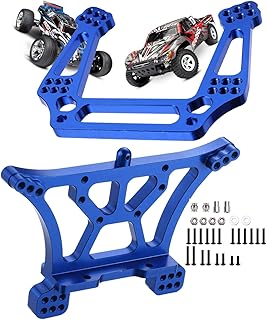 ARRCat Front Rear Shock Tower Upgrades Part for 1/10 Traxxas Rustler 2WD (VXL),Bandit 2WD (VXL),Slash 2WD (VXL),Stampede 2WD (VXL),Bigfoot 2WD,Aluminum Alloy RC Hop Ups,Replacement of #3639 3638,Blue