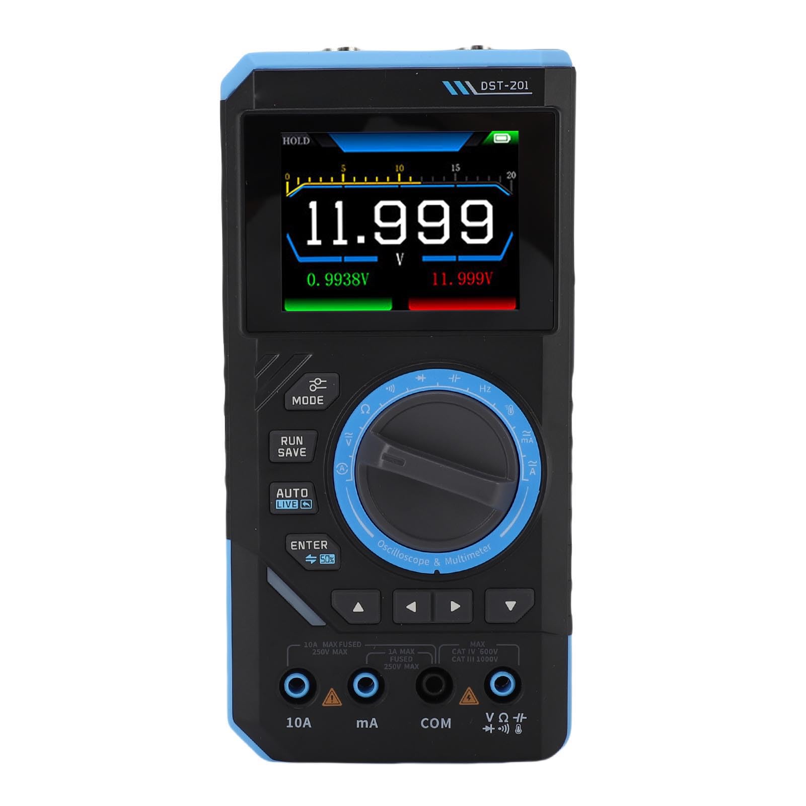Tangxi Tragbares Digitales Oszilloskop-Multimeter, Analoger Signalgenerator mit 2 Sonden für Labor und Ausbildung, 1 MHz