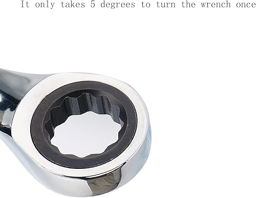 Miniatura 4 de 2 llaves de trinquete de 0.276in, resistentes métricas y pulidas con movimiento de 5 y 72 dientes para proyectos