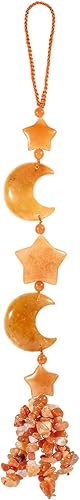 Miniatura 7 de rockcloud Adornos colgantes hechos a mano con piedras de cristal, dijes de estrella y luna, adorno de automóvil para curación de chakras, yoga, 7