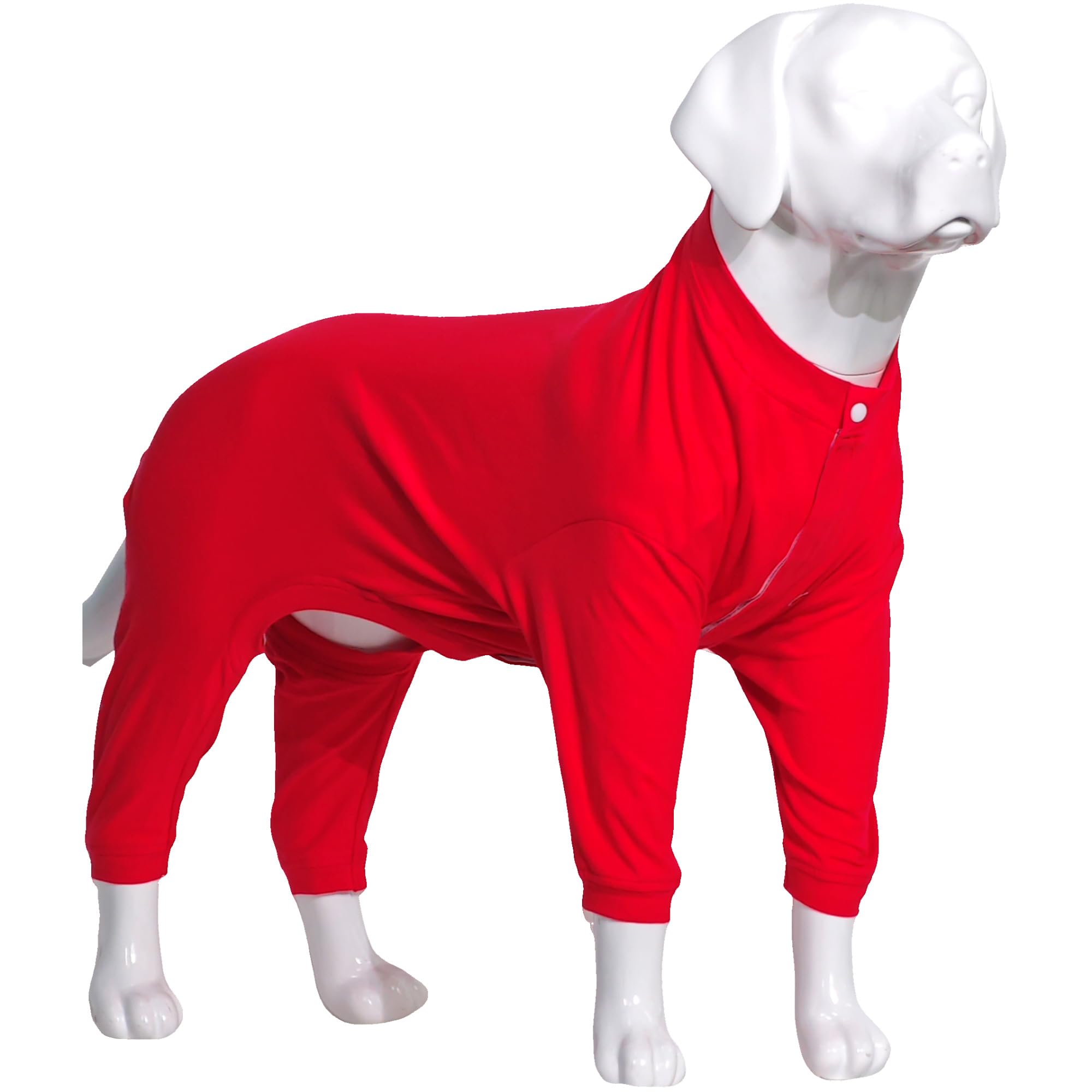 Lovelonglong Four Feet Dog Lightweight Pajamas, Pure Cotton Dog Jumpsuits 4 Legs Dog Onesies T-Shirt Stylish PJS Puppy Costume for Large Medium Small