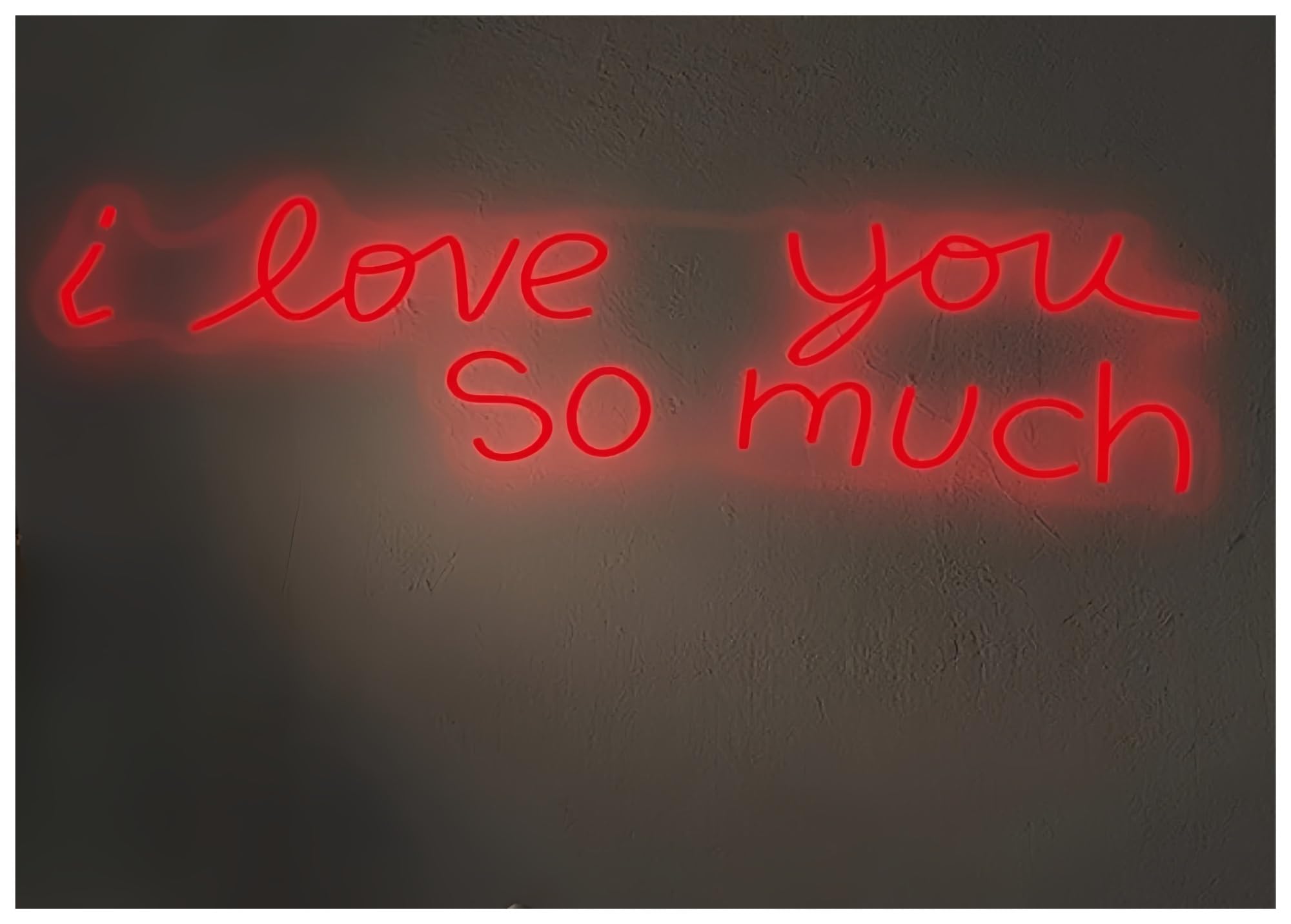 SHOUXI Sign Lamp I Love You So Much Neon Sign Wedding Decor Confession Atmosphere Art Sign 45cm(C)