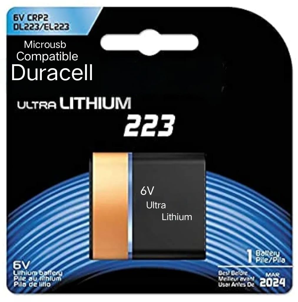 Compatible with Duracell 223 6V CRP2 DL223/EL223 Ultra Lithium Battery (Pack of 1)-picture-20
