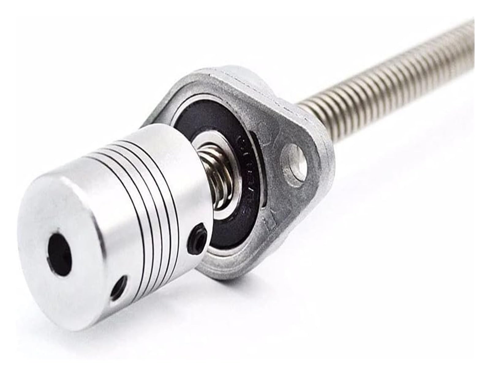 Juego de Piezas for Impresora 3D, con husillo T8 de 8 mm (150/200/300/400/500 mm), Tuerca de Cobre, Soporte de rodamiento KFL08 y Kit de Acoplamiento Flexible de 5 a 8 mm.(500mm)