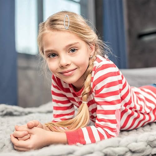 Miniatura 4 de Lawie Paquete de 100 pinzas de metal ovaladas de 2 pulgadas 2.0 in, horquillas plateadas, pinzas finas y finas, accesorios de bricolaje para mujeres