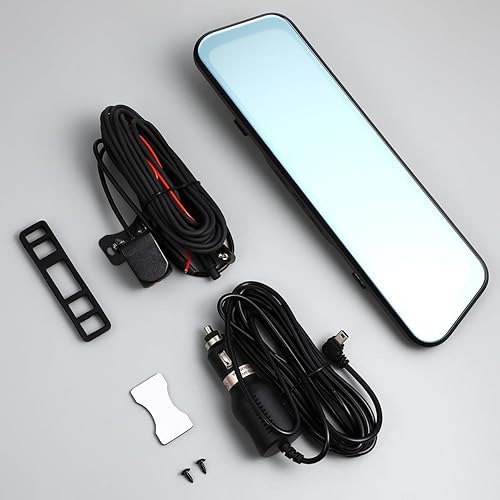 Miniatura 9 de Espejo de cámara de tablero con pantalla táctil de 10 pulgadas con cámaras delanteras y traseras 1080P, visión nocturna, conectividad WiFi y cámara