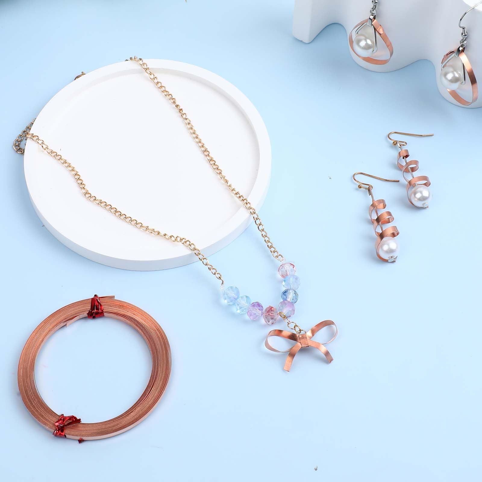 Alambre Plano De Alpaca/ Cobre Para Bisel - 8mm De Ancho, 6 Metros, Calibre 32, Ideal Para Joyería DIY