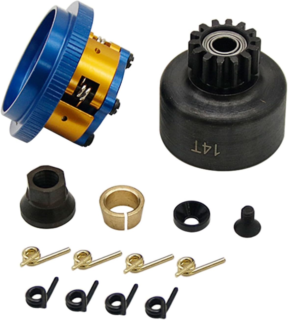 FLMLF 14T Clutch & Flywheel Kit for SG Crank Engine Fit Team Losi 8IGHT 8T 1.0 2.0 3.0