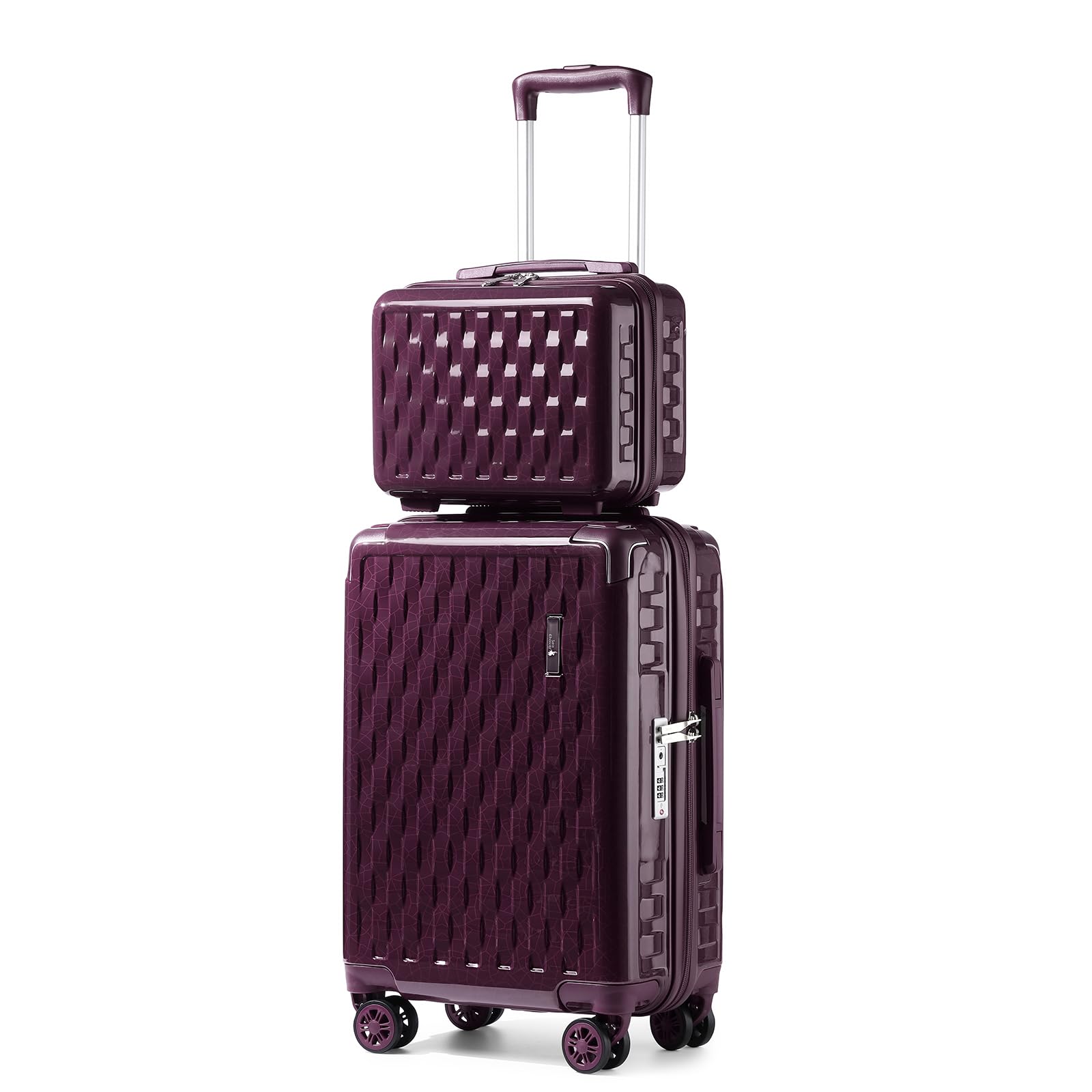 Sea choice Valigia Bagaglio a Mano Trolley Rigida Valigie cabina Ultra Leggero 4 Ruote Girevoli Doppie e TSA Lucchetto PC(Policarbonato) 55x36x20cm, 50L