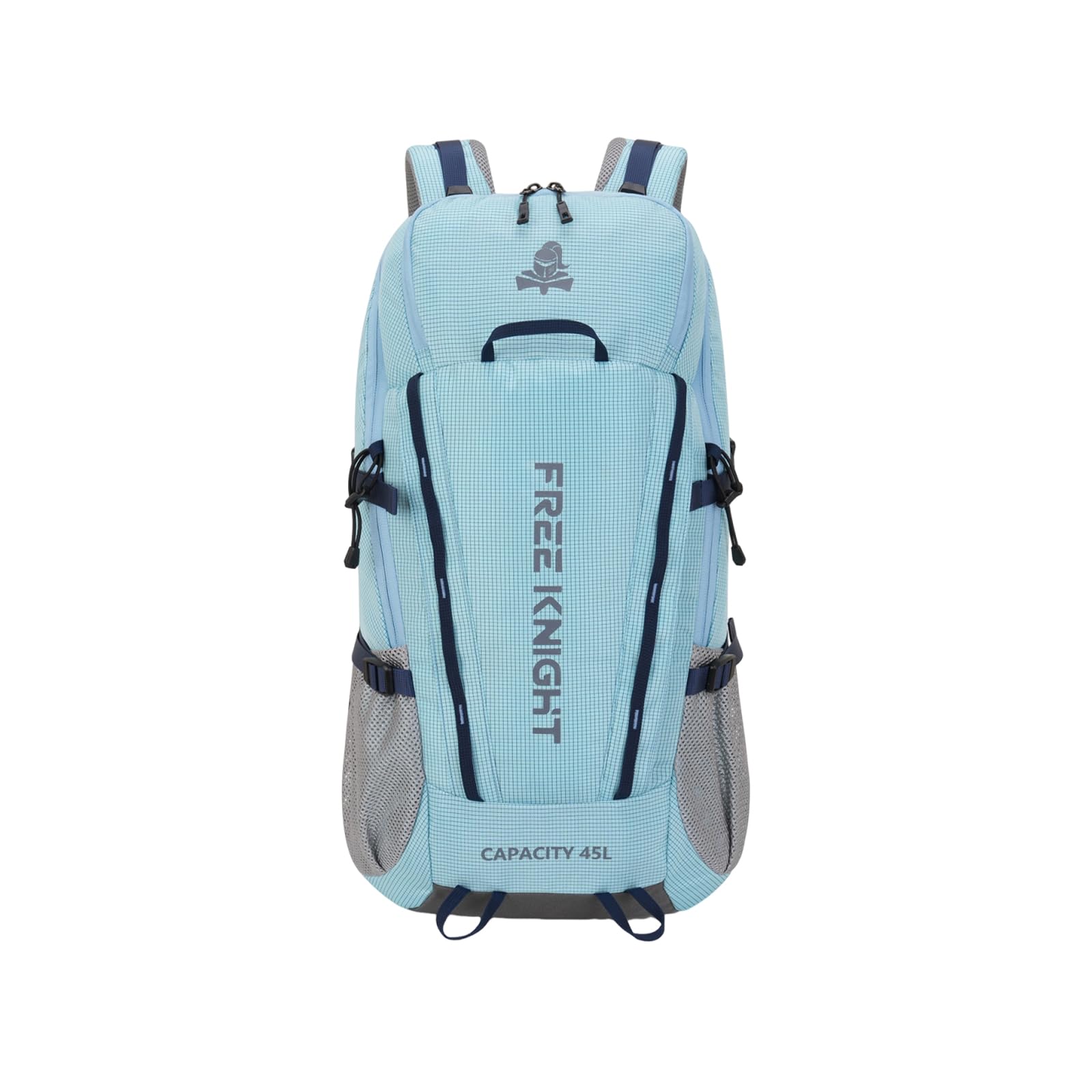 45L Zaino da Trekking Grande Outdoor Impermeabile Zaini Resistente con Copertura per la Pioggia Backpack per Escursionismo Campeggio Arrampicata Viaggio Blu