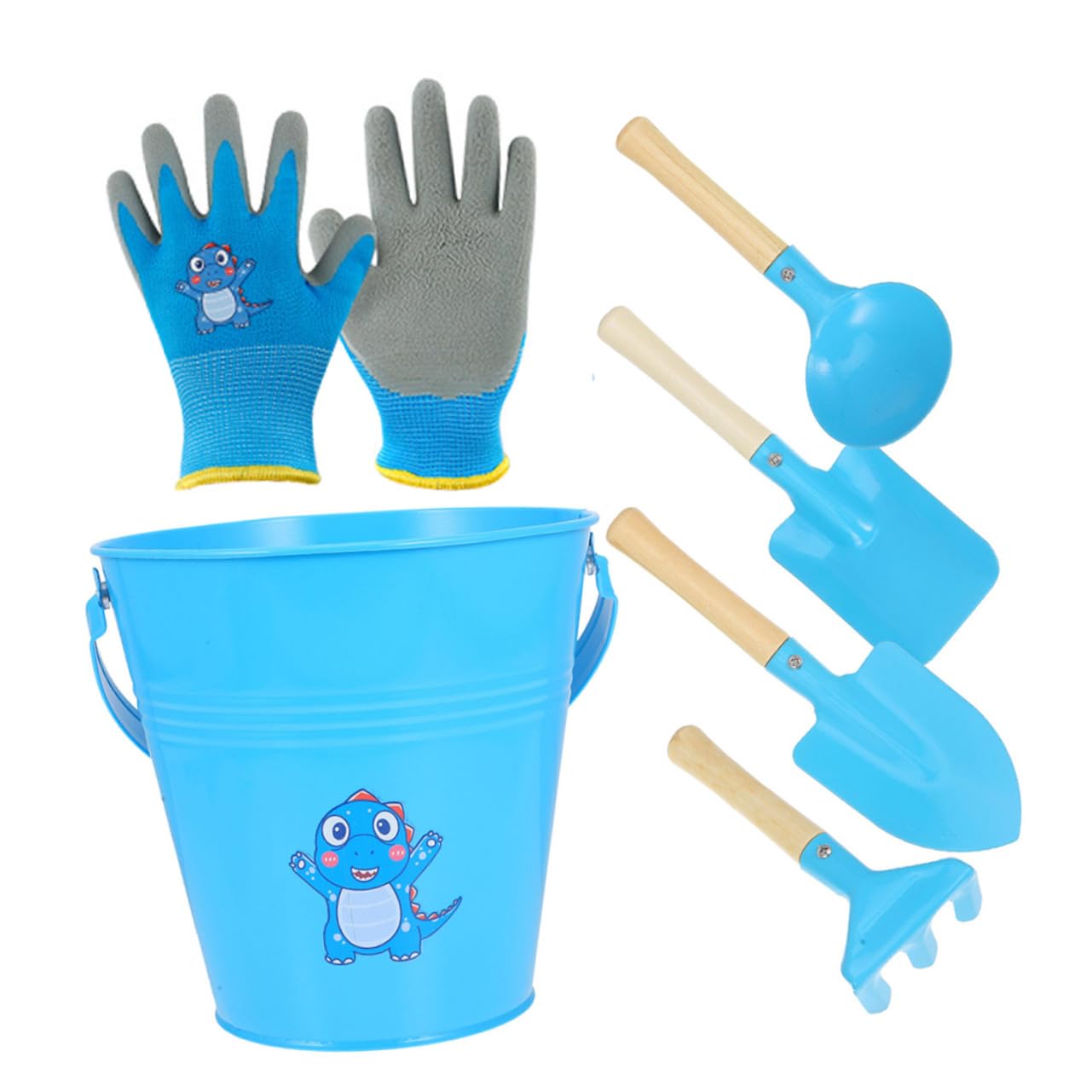Secchiello e Paletta da Spiaggia per Bambini Ferro Legno | Atmosfera Estiva, Giochi Spiaggia, Giocattoli da Spiaggia, Kit di Giocattoli da Spiaggia, Giochi Anni Ragazzo Ragazza