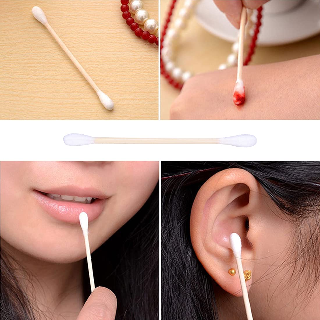 Cotton Buds tamponi di cotone per orecchie tamponi di cotone di legno